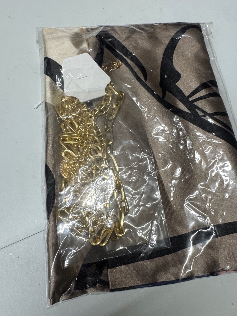 two piece pirate bandanna, and gold tone neck costume